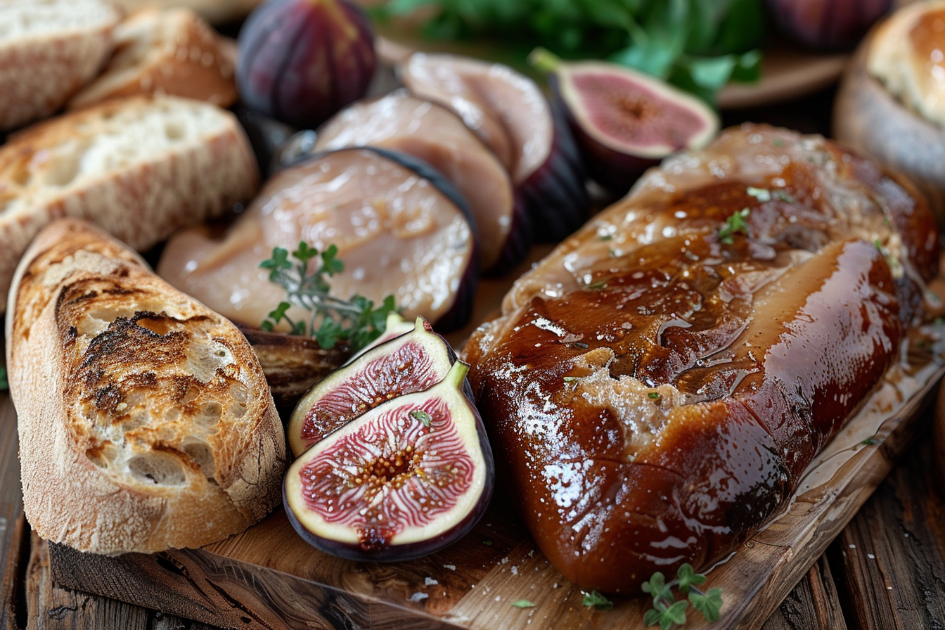 Foie d'oie et de canard sur table Différences visuelles foie gras oie canard